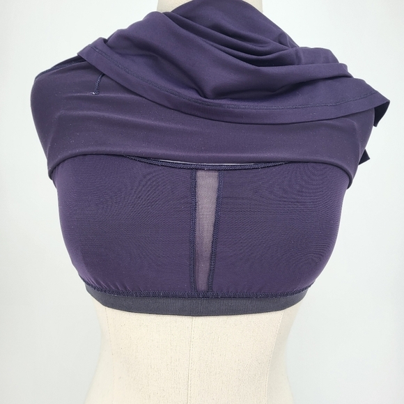Lululemon Push Ur Limits Cross Tank Top Deep Zinfandel Purple Athletic Bra 6 - Picture 7 of 8